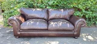 230cm Coricraft Leather Very Heavy seater Afrique Range in Milano Dark Brown color