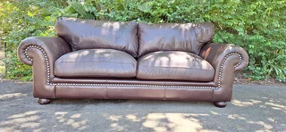 230cm Coricraft Leather Very Heavy seater Afrique Range in Milano Dark Brown color