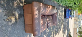 Gorgeous Old Skool Coricraft Colonial KUDU Leather Couch 3 Seater Zambezi Tan Brown Leather Sofa
