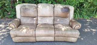 CORICRAFT Etosha Genuine Leather Recliner Couch Three Pullup Sofa Lazyboy 230cm