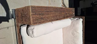 MASSIVE Modern BESPOKE WEYLANDTS Patio Daybed Couch Natural Woven Banana Leaf Couch Lounger and Coff