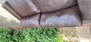 Stylish KLOOFTIQUE Nu York Cubist Style LARGE Seater Genuine Leather Couch Brown Colour 223cm