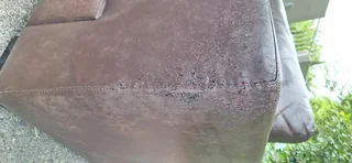 Stylish KLOOFTIQUE Nu York Cubist Style LARGE Seater Genuine Leather Couch Brown Colour 223cm