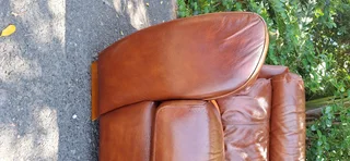 Genuine Leather Couch 3 Seater  Zambezi Tan Brown colour 210cm