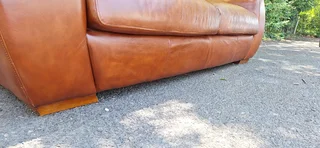 Genuine Leather Couch 3 Seater  Zambezi Tan Brown colour 210cm