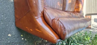 Genuine Leather Couch 3 Seater  Zambezi Tan Brown colour 210cm