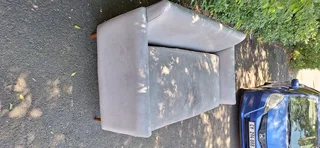 Swedish Designed Sleek Solid Genuine Leather 3 seater Couch Dove Grey Colour 188cm