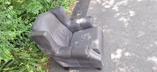 95cm CORICRAFT Full Leather Sebastian 1 Seater Wingback Arm-Chair Elephant Grey color