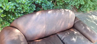 WEYLANDTS Retro Old Skool Styled 2 seater Leather KUDU Couch Hazelnut Brown 190cm