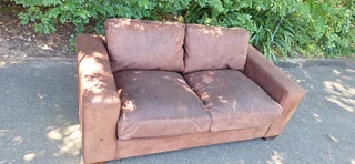 JAN ELLIS modern KUDU Leather 2 seater Couch Block Square Arm Sofa 183cm