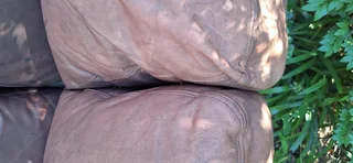 JAN ELLIS modern KUDU Leather 2 seater Couch Block Square Arm Sofa 183cm