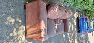 JAN ELLIS modern KUDU Leather 2 seater Couch Block Square Arm Sofa 183cm