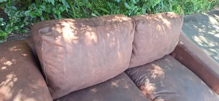 JAN ELLIS modern KUDU Leather 2 seater Couch Block Square Arm Sofa 183cm