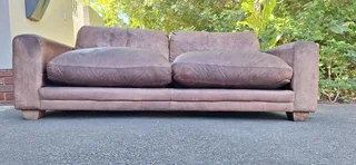 230cm CORICRAFT Leather 3 seater Couch Chobe Hazelnut Brown colour
