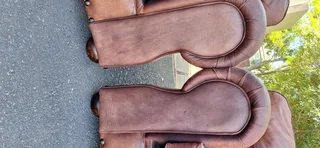 Two Large 1 Seater KUDU Leather Arm Chairs Sabi Kamili Range Couches 123cm R5500 each