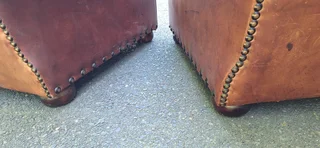 Two Large 1 Seater KUDU Leather Arm Chairs Sabi Kamili Range Couches 123cm R5500 each