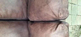 230cm Coricraft 2 to 3 seater Leather Couch Afrique Range Zambezi Brown colour