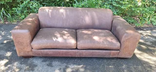 Coricraft Leather Couch Large Seater Coricraft Teddy In English Tan Brown