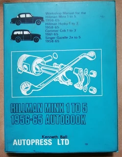 Hillman Minx Workshop Manual (Price Includes Postage)