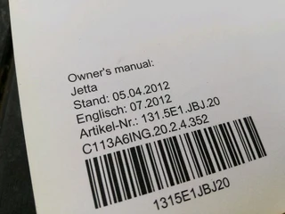 VW Jetta Owners Manual 2012