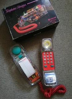 80s 90s Clear Telephone (Price Includes Postage)