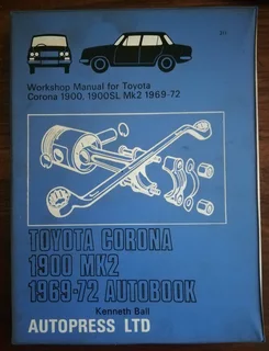 Toyota Corona Workshop Manual (Price Includes Postage)
