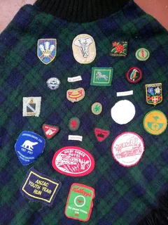 Vintage Boy Scouts Patches Camp Blanket (Price Includes Postage)