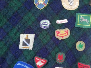 Vintage Boy Scouts Patches Camp Blanket (Price Includes Postage)