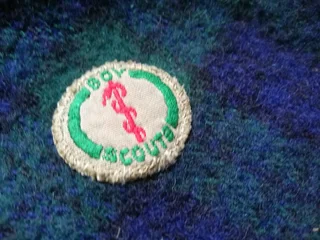 Vintage Boy Scouts Patches Camp Blanket (Price Includes Postage)