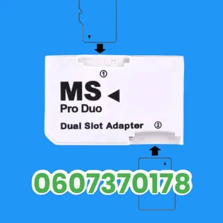 Pro Duo Adapter - PSP Micro SD to MS Pro Duo Adapter (Dual Slot Adapter) (Brand New)