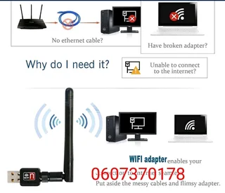 Wireless Mini Wifi Adapter with Antenna 300Mbps (Brand New)