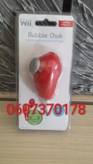 Nintendo Wii Nunchuck - Wii Nunchuck Controller Bubble Chuk for Wii in Red (Brand New)