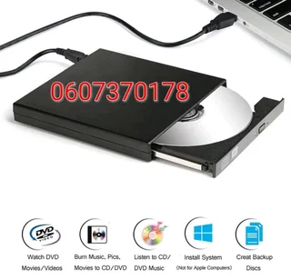 External DVD Drive Laptop and PC - DVD RW Writer Black Colour (Brand New)