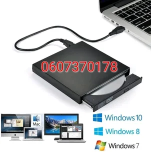 External DVD Drive Laptop and PC - DVD RW Writer Black Colour (Brand New)