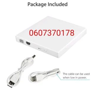 External DVD Drive Laptop and PC - DVD RW Writer - White (Brand New) ⭐️⭐️⭐️⭐️⭐️