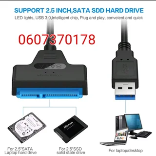 Hard Drive and SSD to USB Converter Cable USB 3.0 (Brand New) ⭐️⭐️⭐️⭐️⭐️