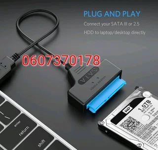 Hard Drive and SSD to USB Converter Cable USB 3.0 (Brand New) ⭐️⭐️⭐️⭐️⭐️