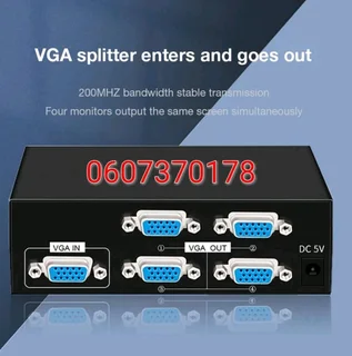 VGA Splitter Box 1 in to 4 Output (Brand New) ⭐️⭐️⭐️⭐️⭐️