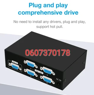 VGA Splitter Box 1 in to 4 Output (Brand New) ⭐️⭐️⭐️⭐️⭐️