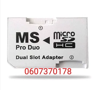 PSP Micro SD to MS Pro Duo Adapter - Dual Slot Version (Brand New)