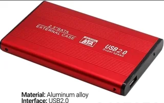 Hard Drive Enclosure 2.5 inch Sata Hard Drive Case USB 2.0 Red Colour (Brand New)