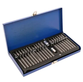 40 Piece Hex Spline Star Torx Socket Bit Set Hex, Star and Spline Set 40PCs (Blue Box) (Brand New)