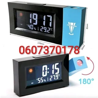 Digital Alarm Clock Full Colour LED Alarm Clock with Weather and Laser Projection (Brand New)
