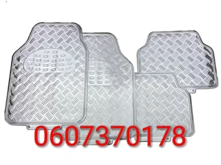 Car Mats - Aluminum Look Car Mat Set - 4 Piece - Chrome Colour (Brand New) ⭐️⭐️⭐️⭐️⭐️