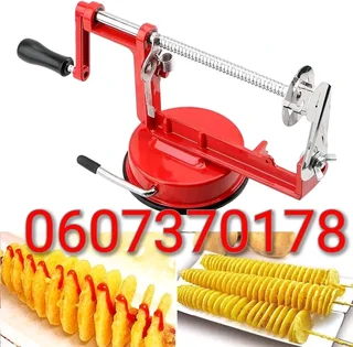 Spiral Chip Cutter - Spiral Potato Chip Cutter Twister - Red Colour (Brand New) ⭐️⭐️⭐️⭐️⭐️