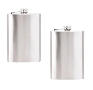 Hip Flask - Stainless Steel Hip Flask Stainless Steel - 240ml (Set Of 2) (Brand New) ⭐️⭐️⭐️⭐️⭐️