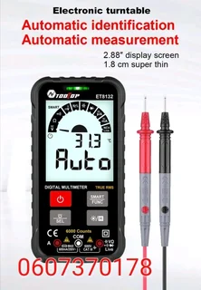 Smart Digital Multimeter - LED Display ToolTop ET8132 (Brand New)