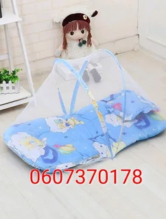 Portable Baby Foldable Bed Blue in Colour (Brand New)
