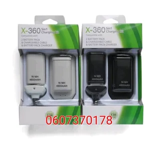 Xbox 360 Controller Dual Battery Pack with Battery Charging Dock 4 in 1 Kit (Brand New)
