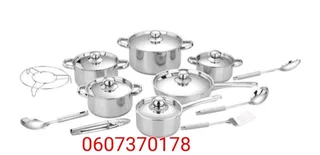Pot Set - 18 Piece Pot Set Stainless Steel Cookware Set -  Induction Compatible Set (Brand New)
